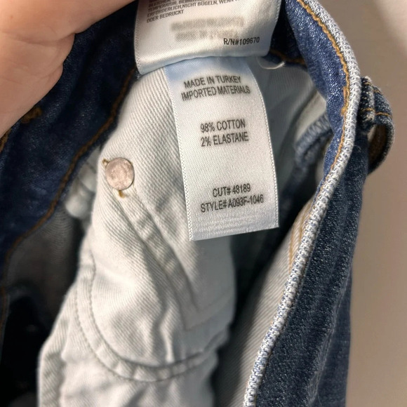 Agolde Nico High Rise Slim Denim Jeans in Fixation Women’s 28 Classic Americana - Picture 9 of 10